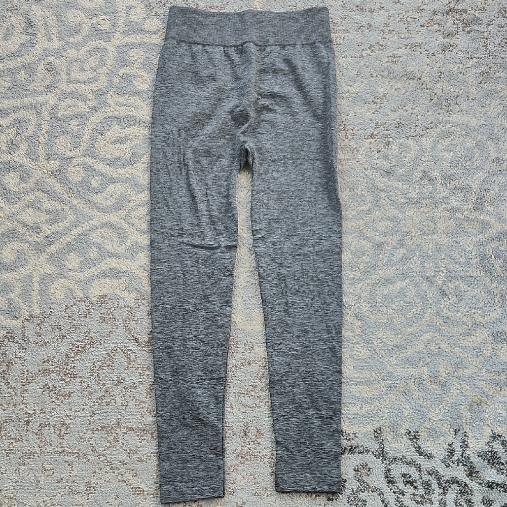Time & Tru High Waist Leggings Heathered Gray XL